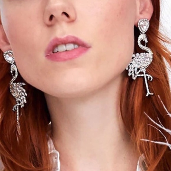 Zara sparkling flamingo earrings - Picture 5 of 5
